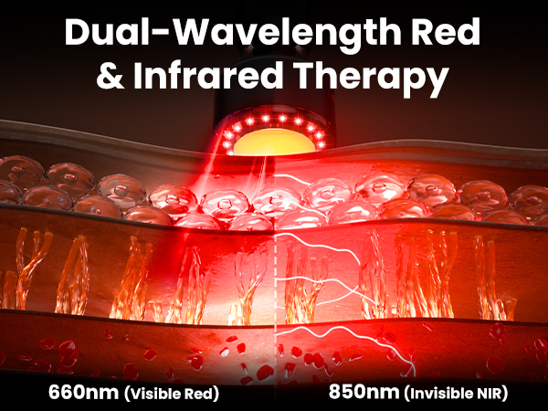 massage gun with red light
