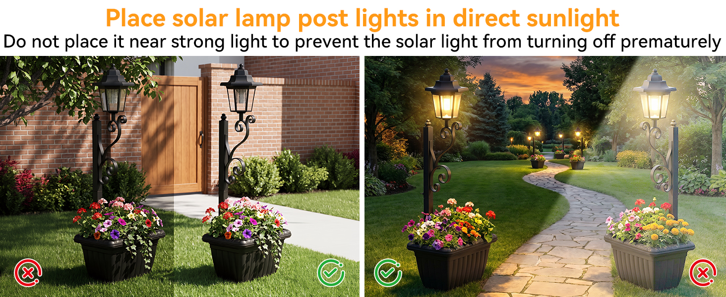 solar light planter box