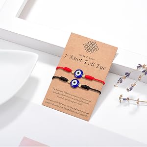 7 knot evil eye bracelet