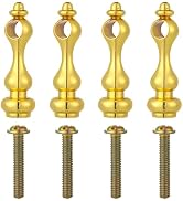 Hemobllo 4pcs Metal Spindles Furniture Connectors Post Caps : Gourd Head, Furniture Hardware Glas...