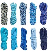 FASHEWELRY 2mm Paracord Rope, 131 FT Blue Paracord Cords Spandex Cord Ropes for Crafting Lanyard,...