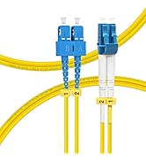 FLYPROFiber 1M OS2 SC to LC Fiber Patch Cable | Length Options: 1m-50m, 1G/10G Single Mode Duplex...