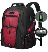 LOVEVOOK Travel Laptop Backpack Waterproof Anti Theft Backpack with Lock and USB Charging Port La...