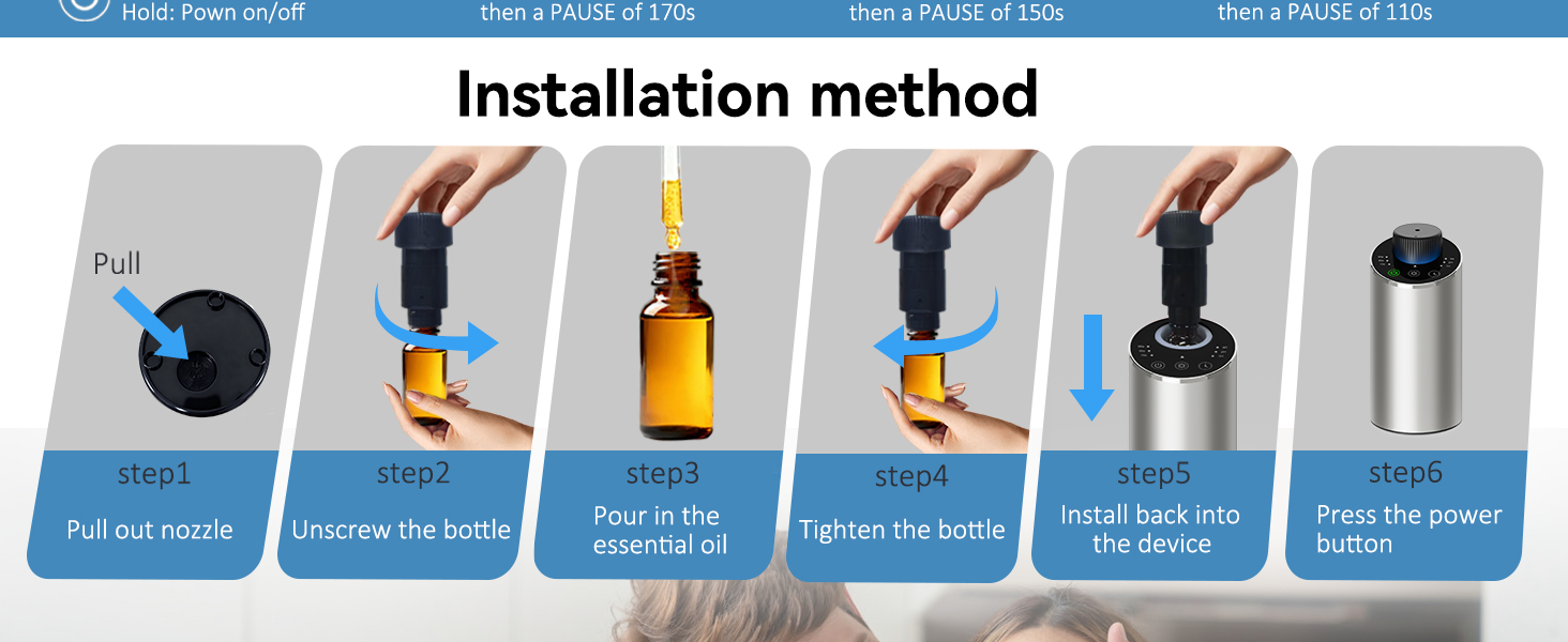 waterless diffuser essential oil scent aromatherapy sentiment portable mini freshener car home room