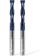 FivePears Up Cut and Down Cut Spiral Router Bit 1/4 inch Shank Set with Extreme Life Coated, 1/4"...