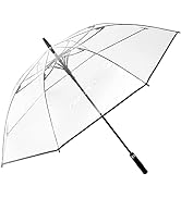 G4Free 62 Inch Clear Golf Umbrella Transparent Auto Open Large Stick Umbrella Oversized Umbrella ...