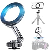 Jkoailiwi Magnetic Metal Phone Mount with Cold Shoe &amp; 1/4-20 Thread, 360° Rotatable Aluminum Phon...