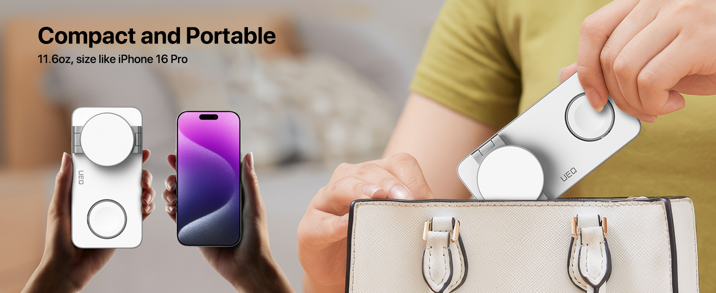 Foldable 3 in 1 wireless charging station