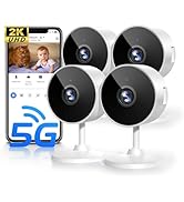 [5G &amp; 2.4G] 2K Indoor Security Cameras for Home Security, AI Voice Change for 2-Way Talk, Motion ...