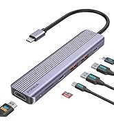 USB C Hub with 10Gbps Data Transfer, 4K HDMI, 100W PD, Card Reader for MacBook, Laptop and USB C ...