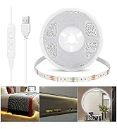 Tunable White LED Strip Lights, 5M Lights Bar Flexible Tape Lights with Self-Adhesive Dimmable LE...