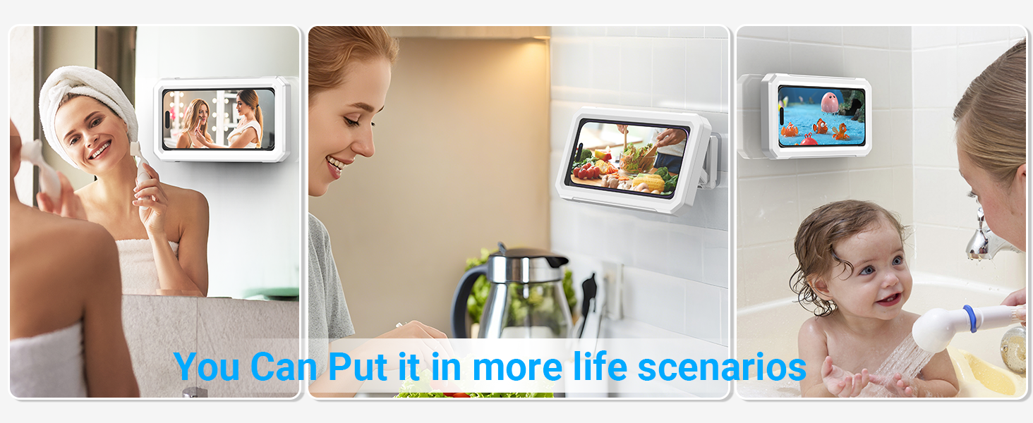 waterproof shower phone holder