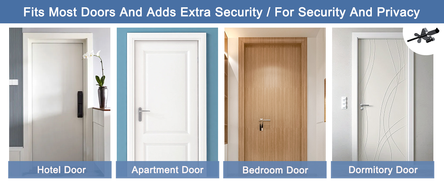 Door Stop Alarm wit Adjustable Portable Door Lock