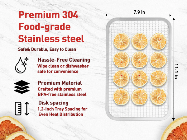 Premium 304 Food-gradeStainless steel.Safe&amp;amp; Durable,Easy to Clean