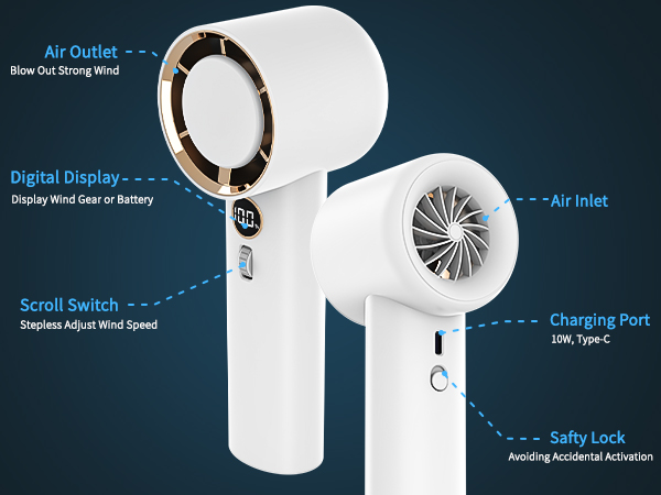 portable fan rechargeable portable cooling fan