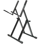 Stage Rocker Adjustable Amp Stand for Guitar and Bass, Foldable Tilt Design with 64° Fixed Angle,...