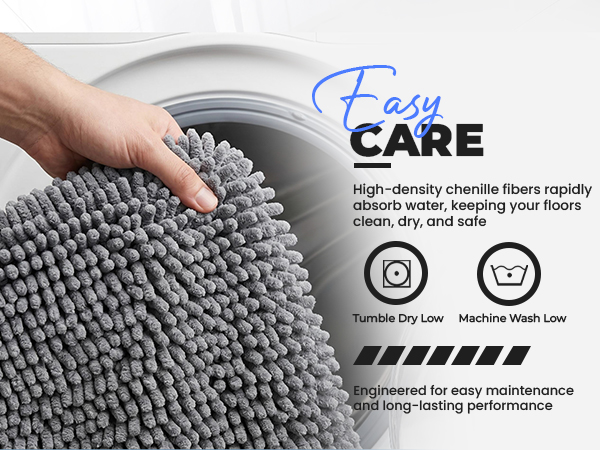 Shaggy Bath Mat Rug For Bathroom Cotton