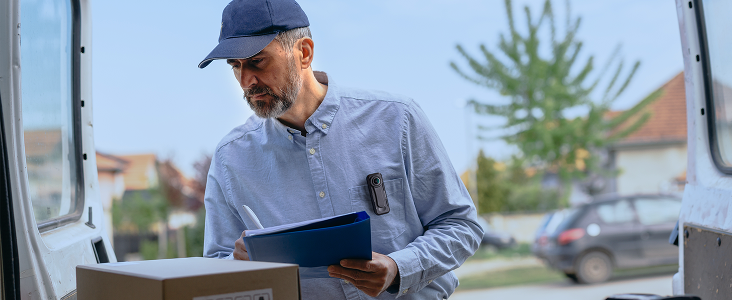 BOBLOV W1 HD 1080P Body Worn Camera, Wearable Body Camera with 2 Clips