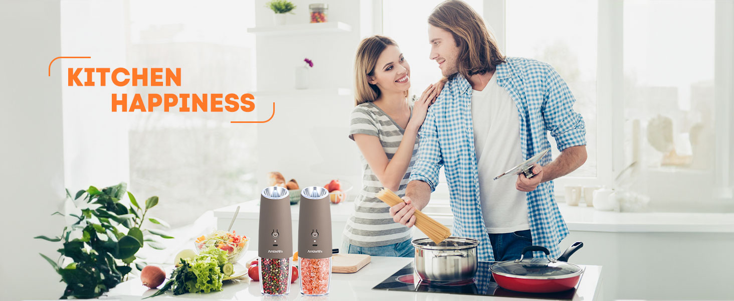 USB Rechargeable Salt and Pepper Grinder Set