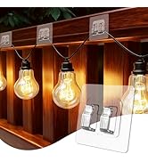 Hooks for Outdoor String Lights, 25 Pack Heavy Duty Cable Clips, Damage Free Cord Clips, Waterpro...