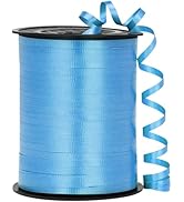 OMISELIO Light Blue Ribbon, 500 Yard Crimped Blue Curling Ribbon, Curling Ribbon for Gift Wrappin...