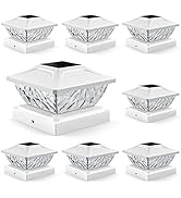 ENSLI 8 Pack Solar Post Cap Lights, 2 Mode Bright Solar Post Lights Outdoor Waterproof Fence Post...