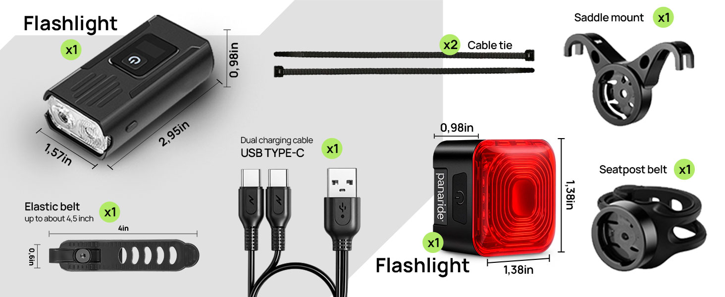 ready bike light set