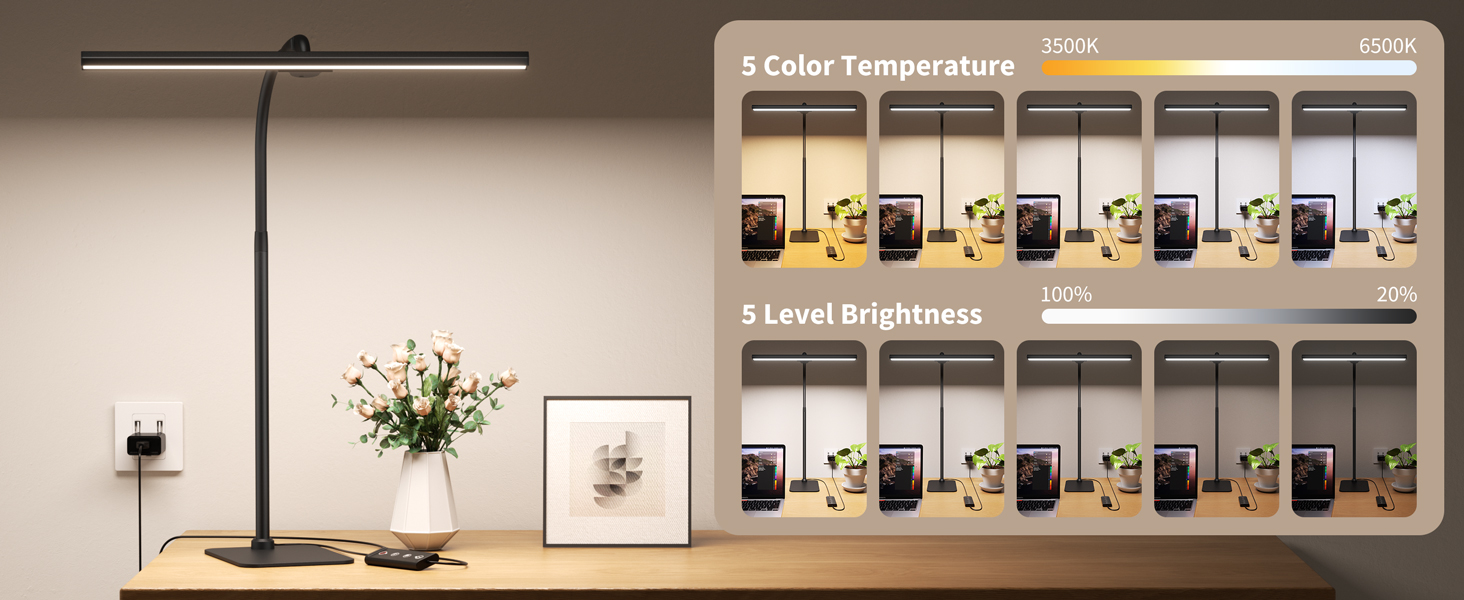 5 LEVEL ADJUSTABLE BRIGHTNESS