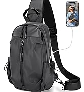 Crossbody Sling Bag for Men Women, Small Sling Backpack Chest Bag Cross Body Bag Hiking Travel Ou...