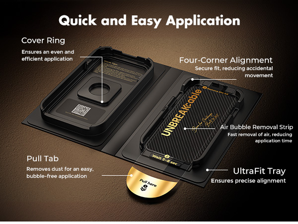 UNBREAKcable iPhone 16 Pro Max Screen Protector Tempered Glass