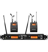 Depusheng TX2 Wireless in Ear Monitor System, 2-Channel Wireless IEM System, Metal IEM w/ 2 Bodyp...