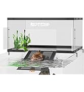 Turtle Basking Platform &amp; Dock - Stainless Steel Turtle Ramp, Non-Slip Surface - Fits 18-20 Inchs...