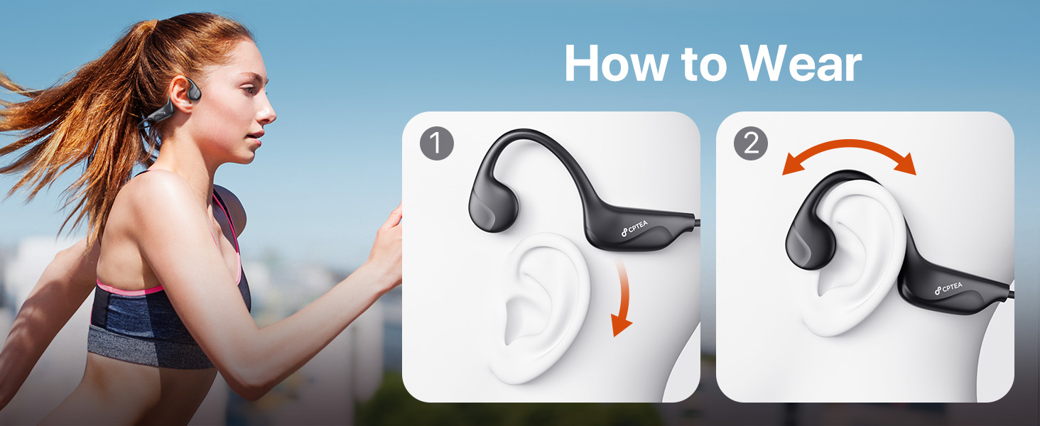 ear bone conduction headphones bone headphones conduction bluetooth