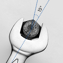 Combination Wrench - Durable SAE Inch Cr-V Steel High Strength Spanner in Sand Blasted Finish