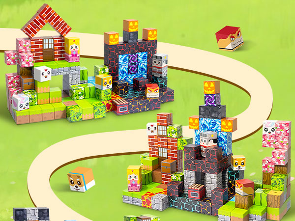 Magnetic Blocks -Magnetic Building Blocks Toys for Kids Magnet Blocks Cubes Games Building Toys