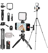 USKEYVISION Upgraded Vlogging Kit w/Wireless Lavalier Microphone,YouTube Kit for iPhone and Smart...