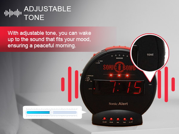 super loud alarm clock with bed shaker, vibrating alarm, loud digital alarm clock, 