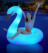 Swan Pool Float with Lights