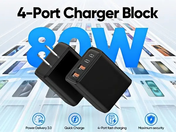 USB C Wall Fast Charger Block, 4-Port Type C Charger Fast Charging Blocks,usb-c charger block