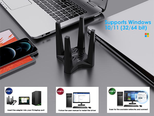 usb wifi adapter for desktop pc, ax1800 dual band wifi adapter