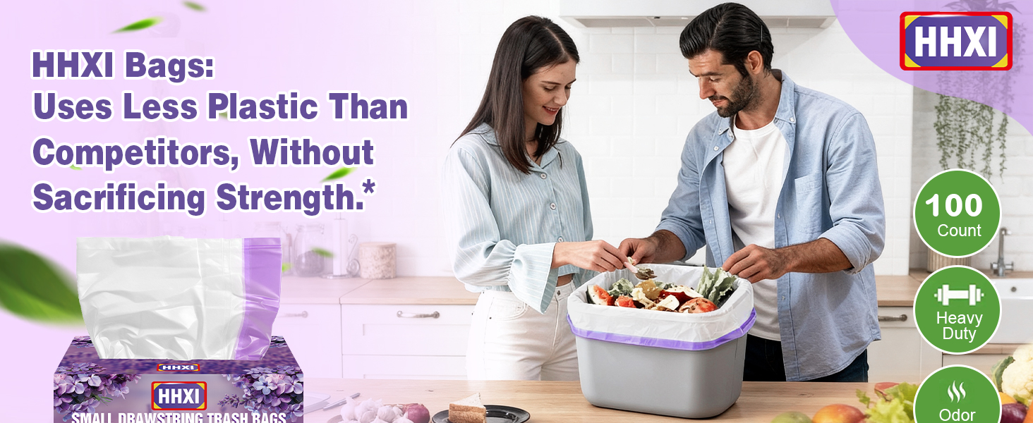 HHXI Bags: Uses Less Plastic Than Competitors, Without Sacrificing Strength.*