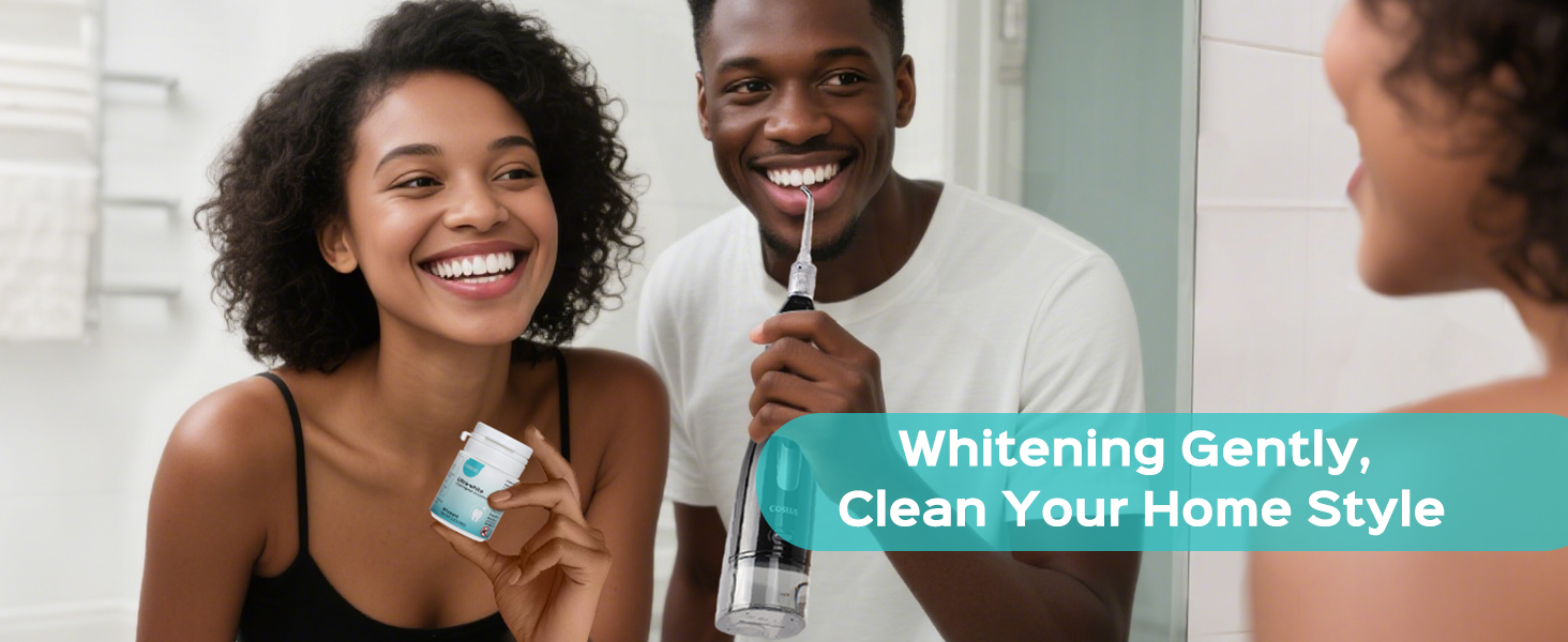 COSLUS Whitening Water Flosser Pick Portable Oral Irrigador Cordless Whitening Flossers for Teeth