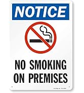 SmartSign Notice - No Smoking On Premises" Sign | 10" x 14" Aluminum