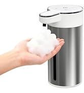 Poaoed Automatic Foaming Soap Dispenser Touchless, 304 Stainless Steel Hand Soap Dispenser, USB R...