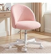 NEO Chair Office Vanity Chair with Wheels Comfy Desk Chair for Girls Cute Computer Small Armless ...