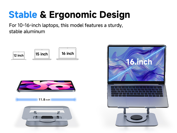 Aluminum Alloy Laptop Stand For 10-16IN