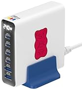 Haribo 240W GaN Charging Station, 6-Port USB-C &amp; USB-A Charger, PD 3.1 (140W) &amp; QC 5.0, Compatibl...