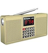 BOESPATR AM FM Portable Emergency Radio, TF Card USB Bluetooth Player, Double Speakers Heavy bass...