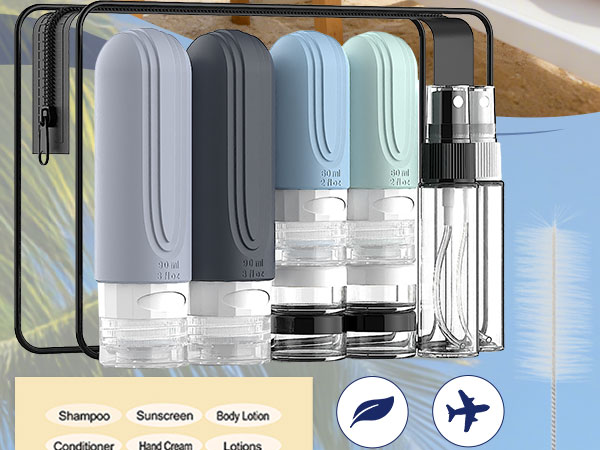 Travel Bottles for Toiletries 10 Pack