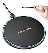 Wireless Charger Compatible with iPhone 15 14 13 12 11 Pro Max/Mini/Plus/XR/X/8, 15W Max Fast Wir...